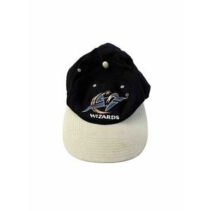 Vintage‎ 90s NBA Wizards Hat Two Tone Off White And Black